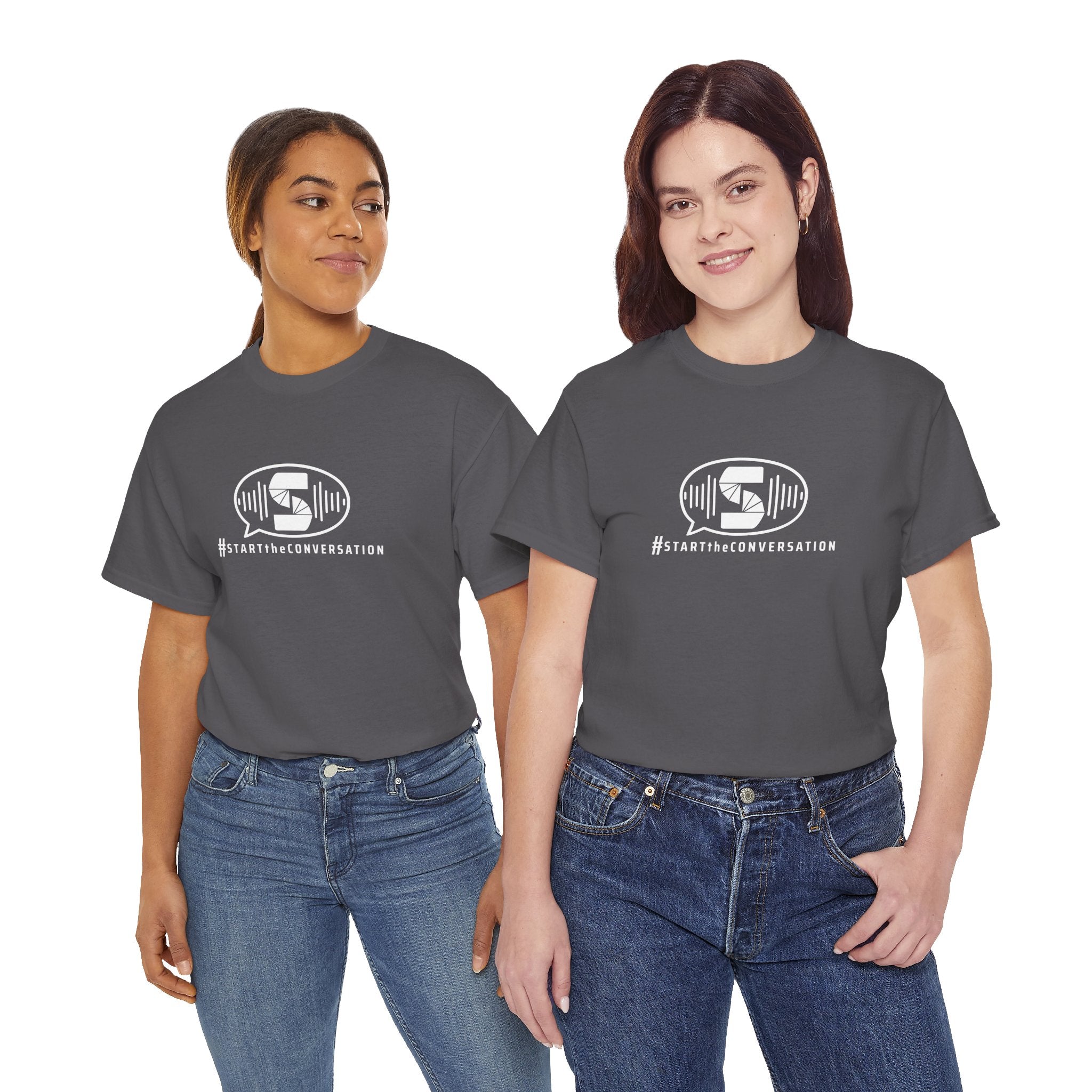 start the conversation front print design