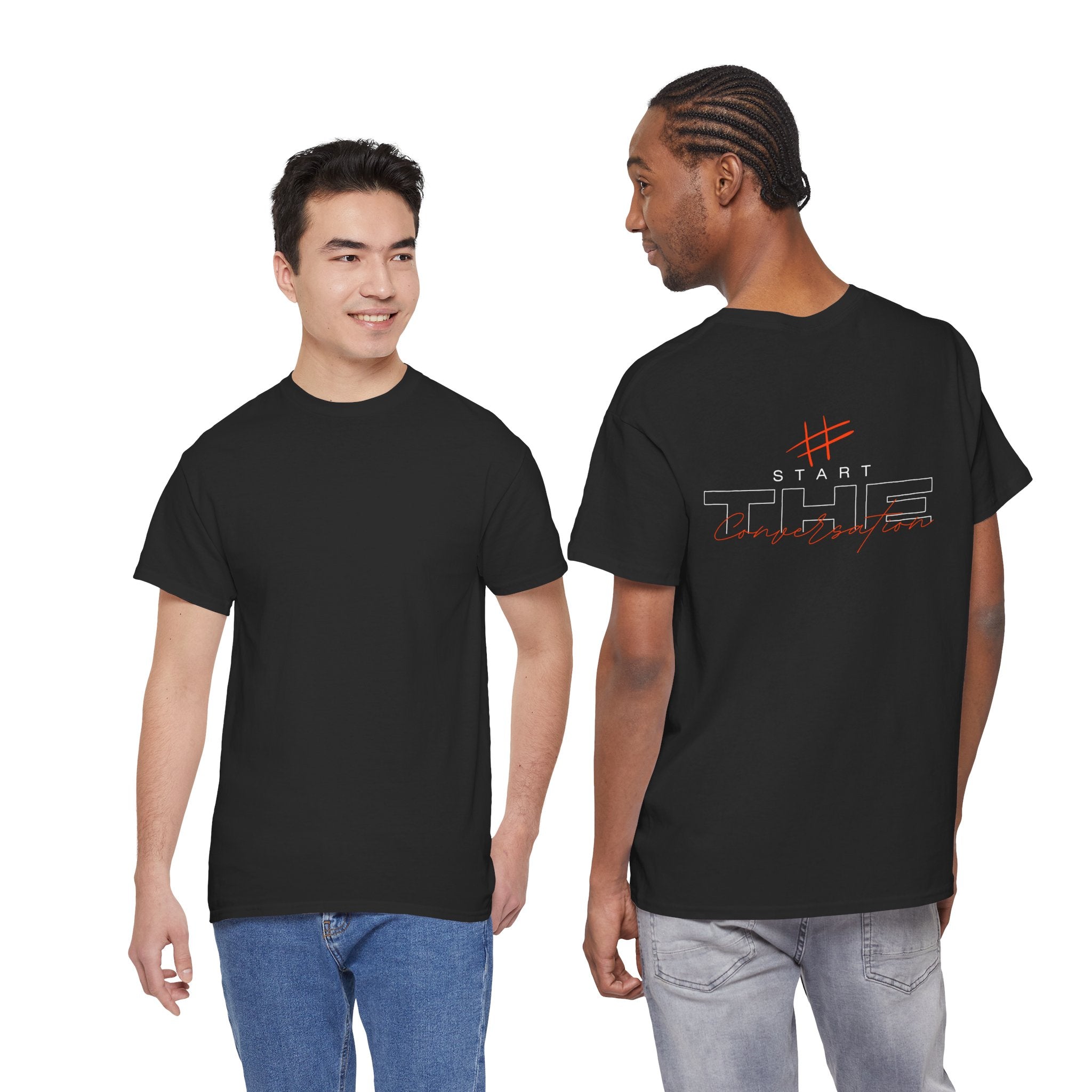 Mens Red print Heavy Cotton Tee