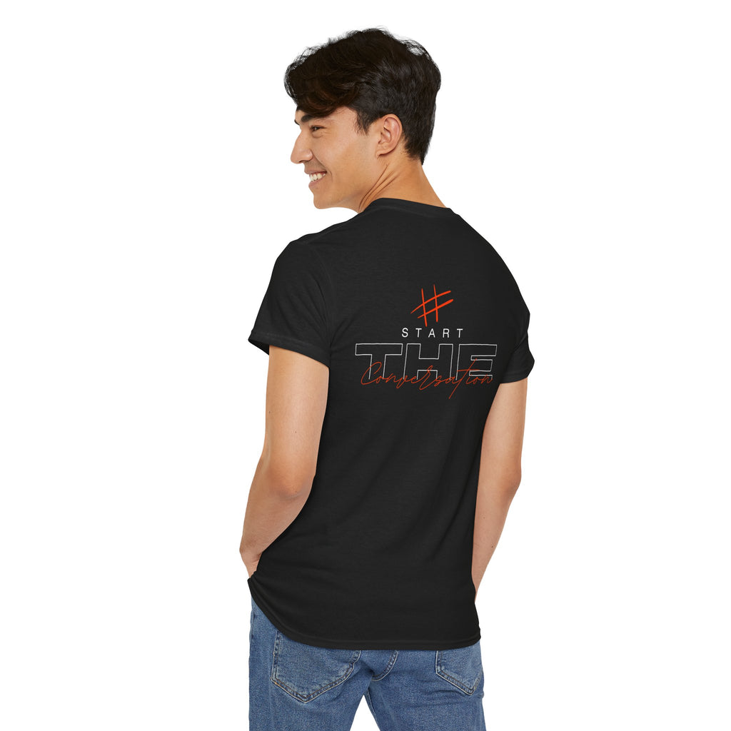 Mens Red print Heavy Cotton Tee
