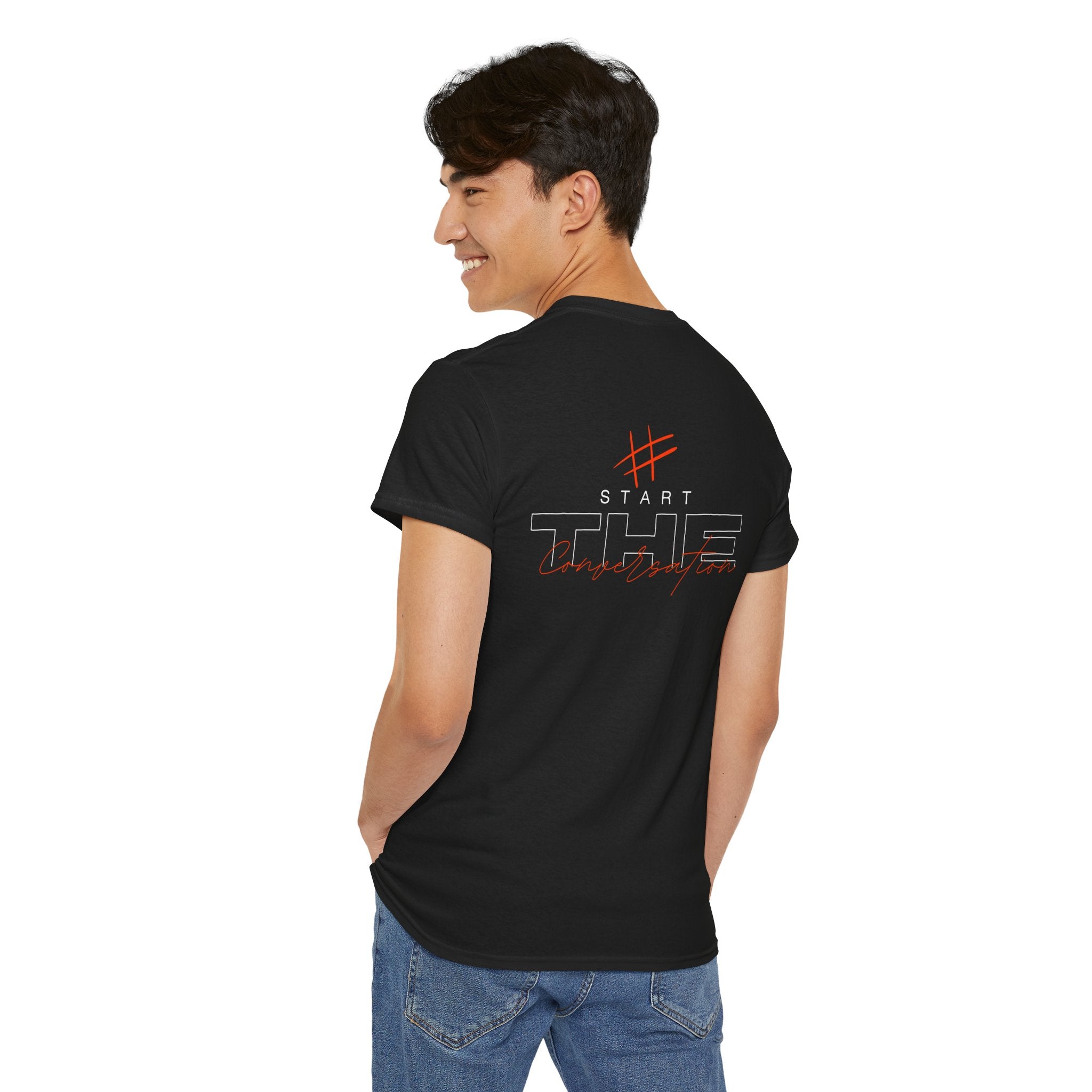 Mens Red print Heavy Cotton Tee
