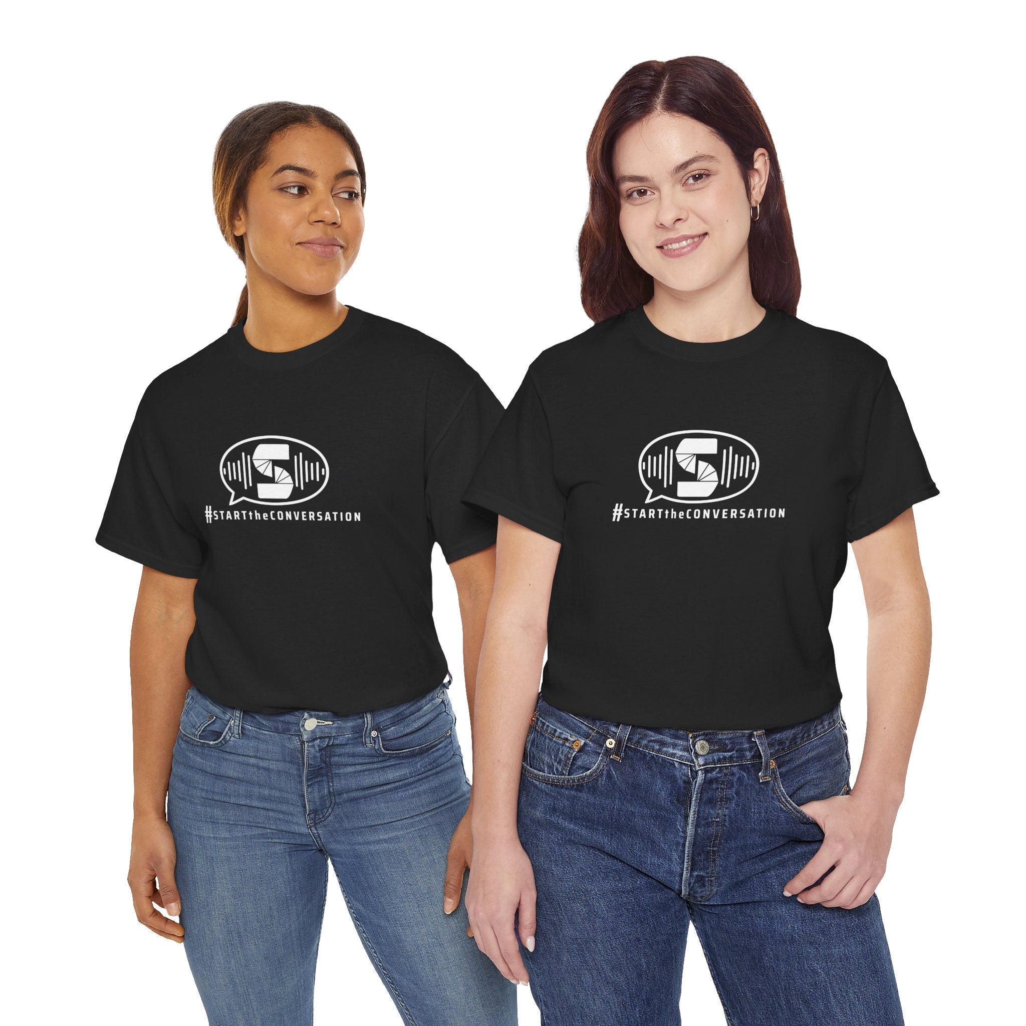 start the conversation front print design