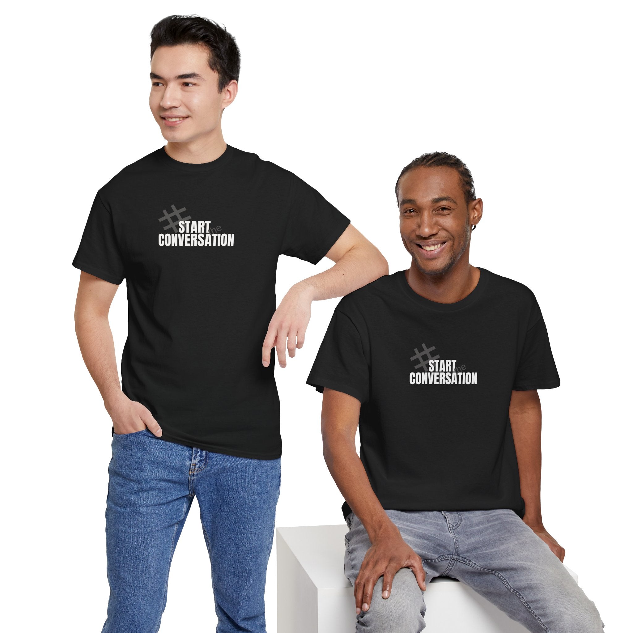 Men's Front Print Heavy Cotton Tee