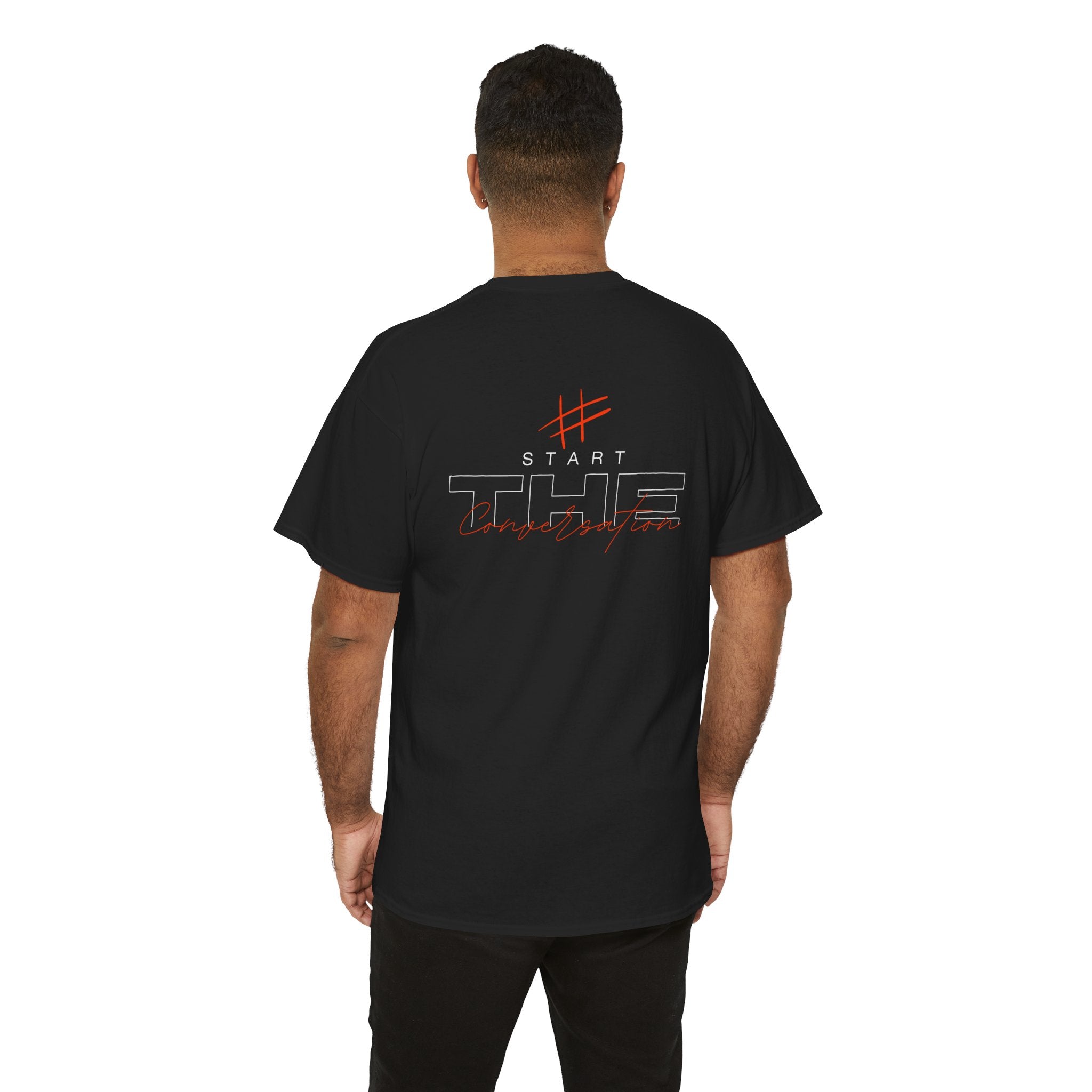 Mens Red print Heavy Cotton Tee