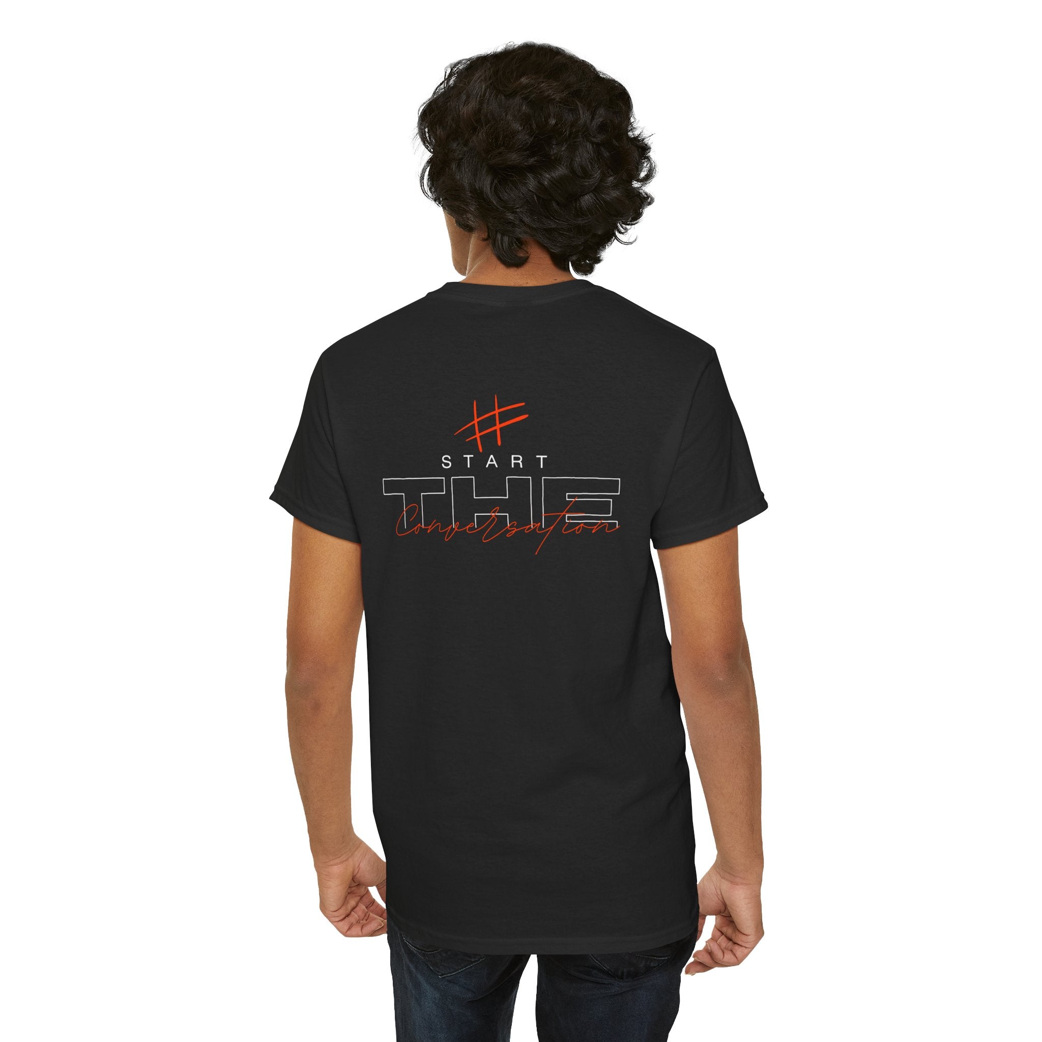 Mens Red print Heavy Cotton Tee