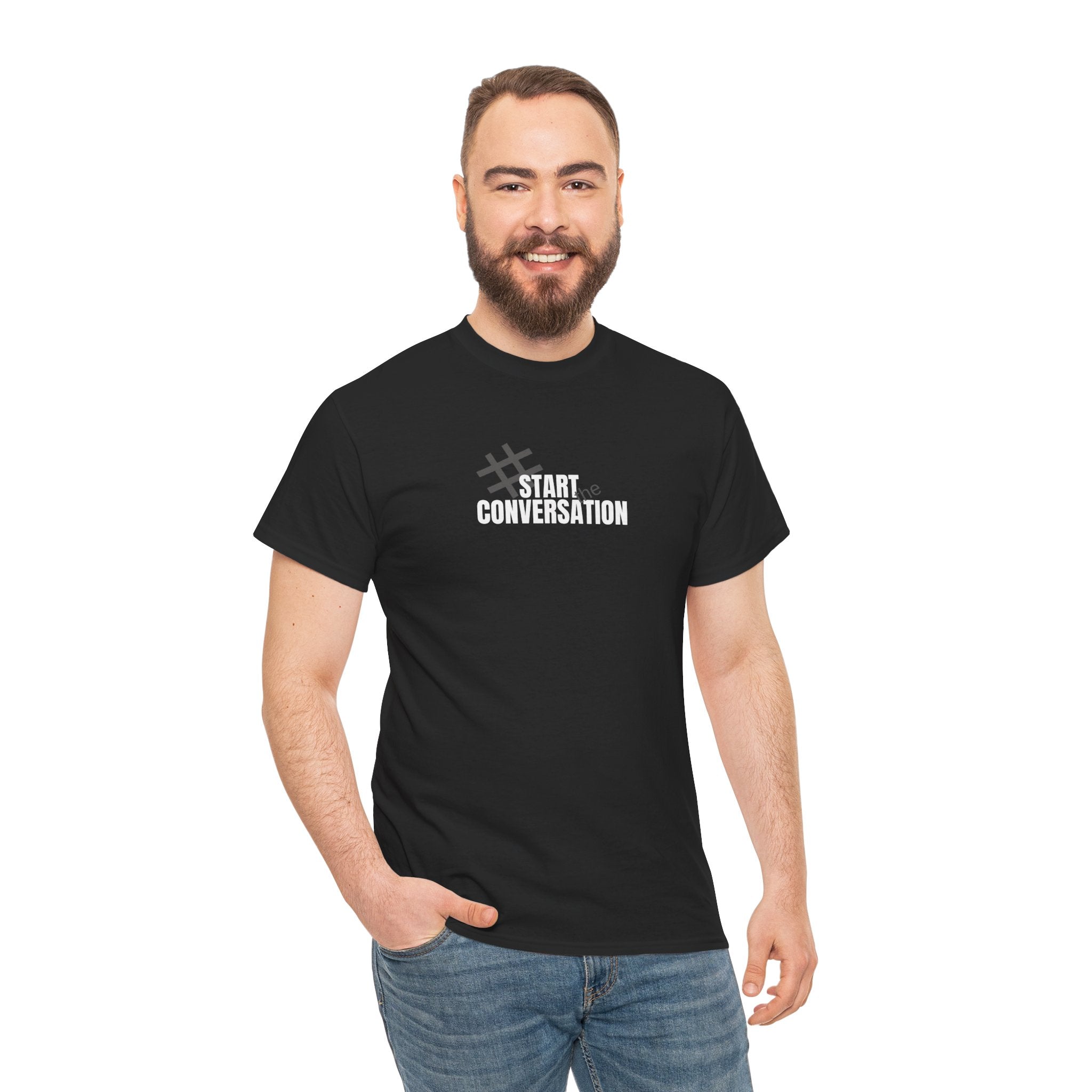 Men's Front Print Heavy Cotton Tee
